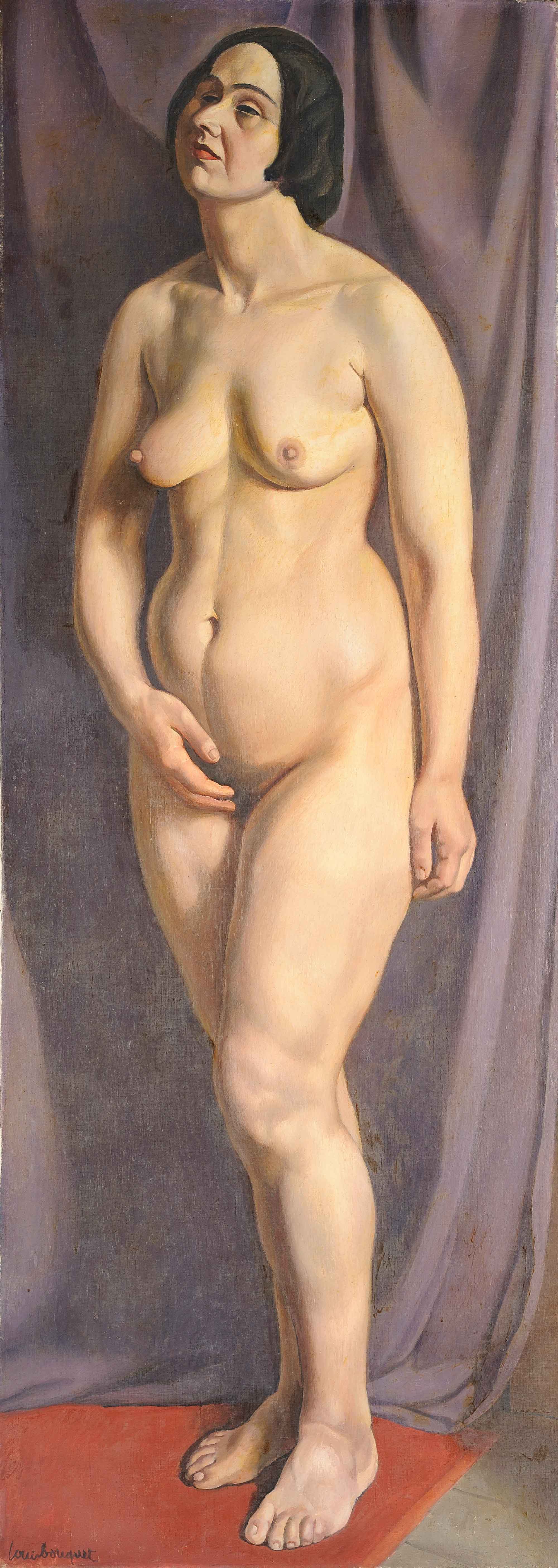 femme nu debout